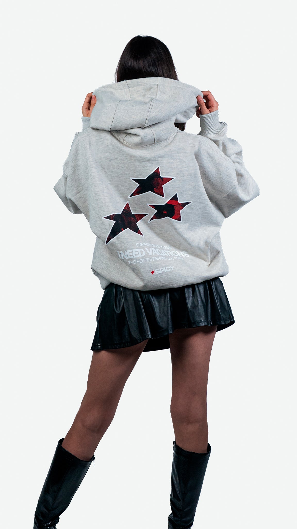HOT STARS HOODIE GRIS