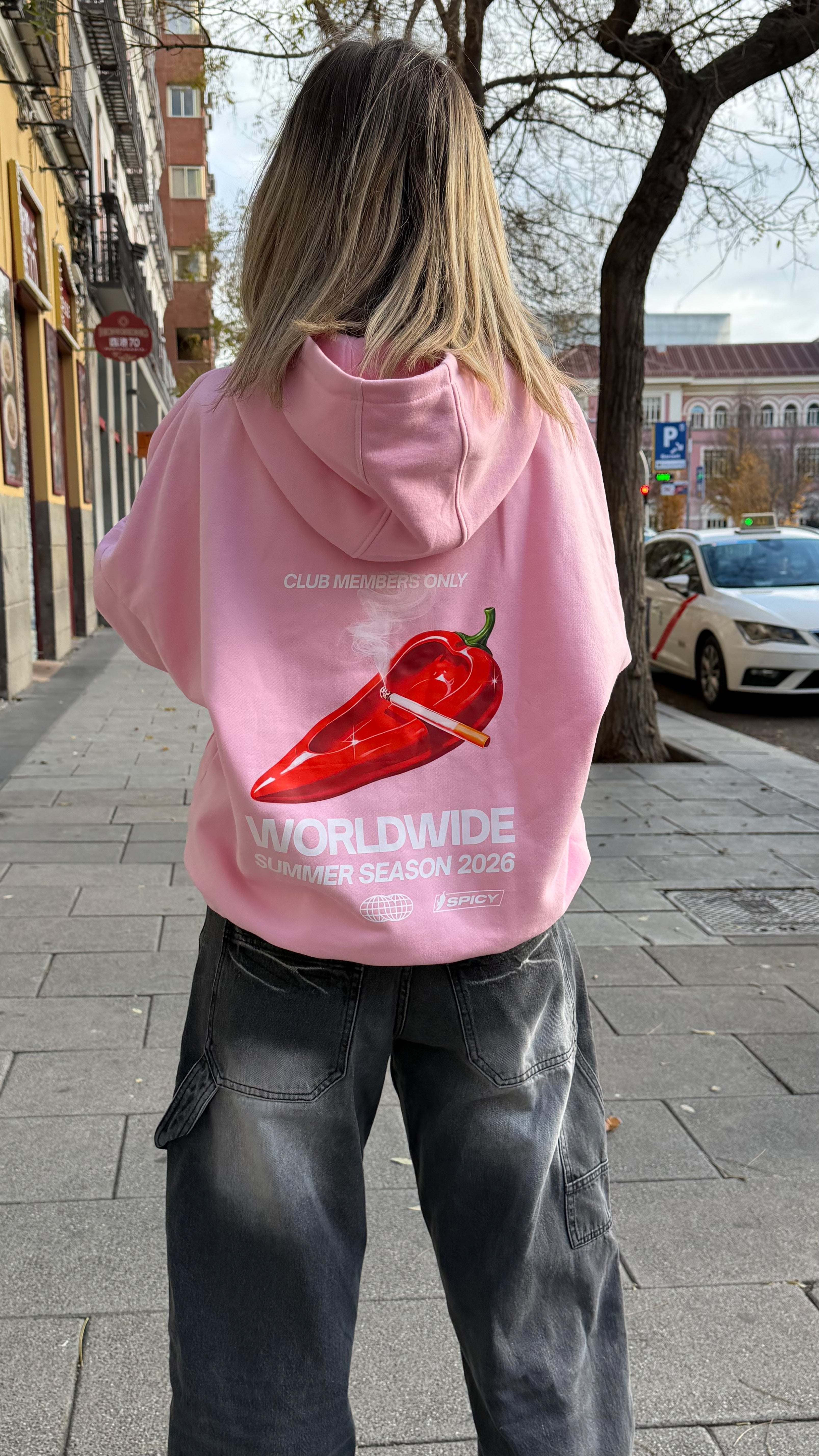 CIGARRETTE HOODIE ROSA