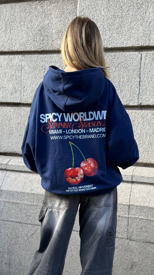 CHERRYVERSE HOODIE AZUL MARINO