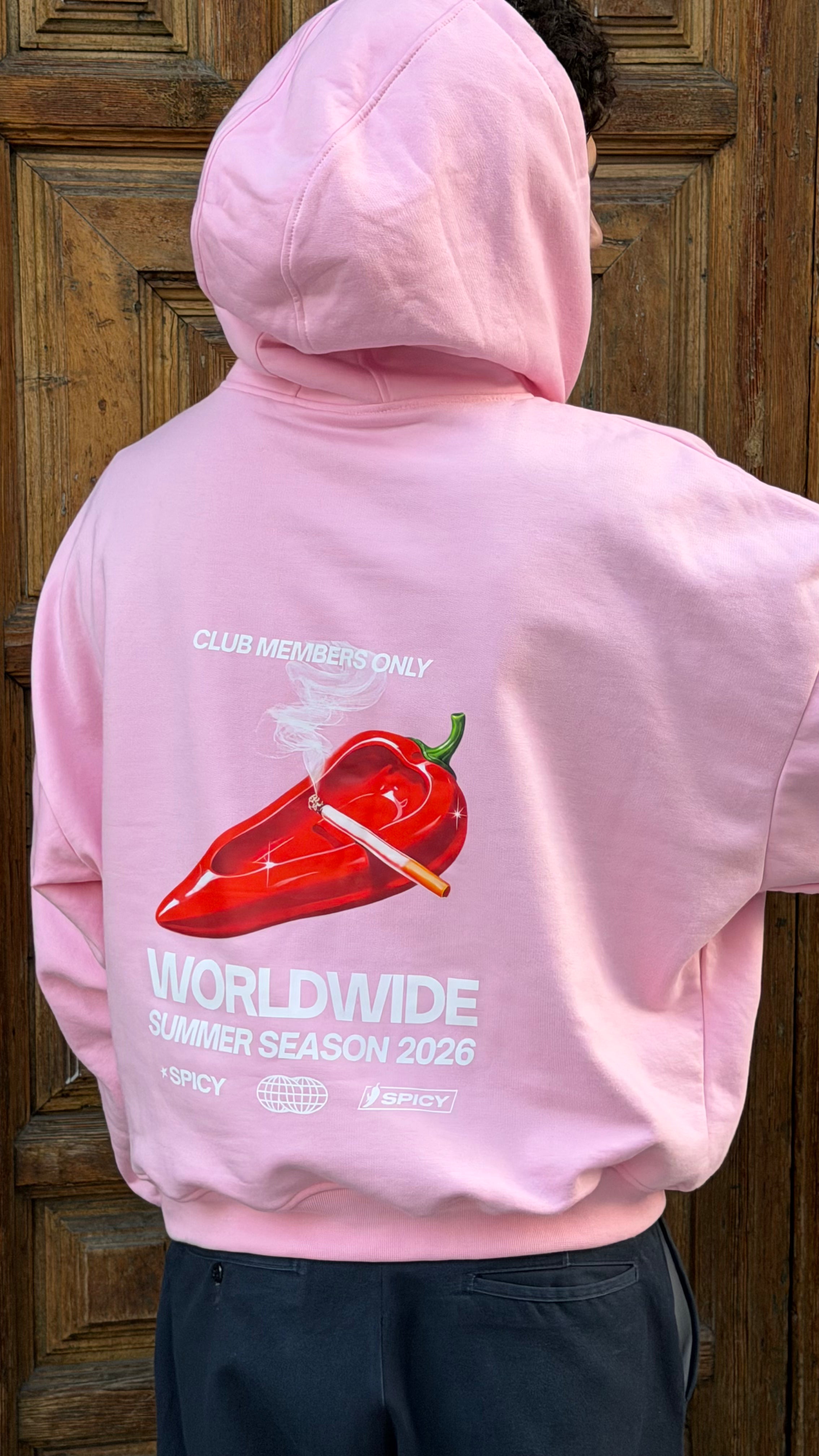 CIGARRETTE HOODIE ROSA