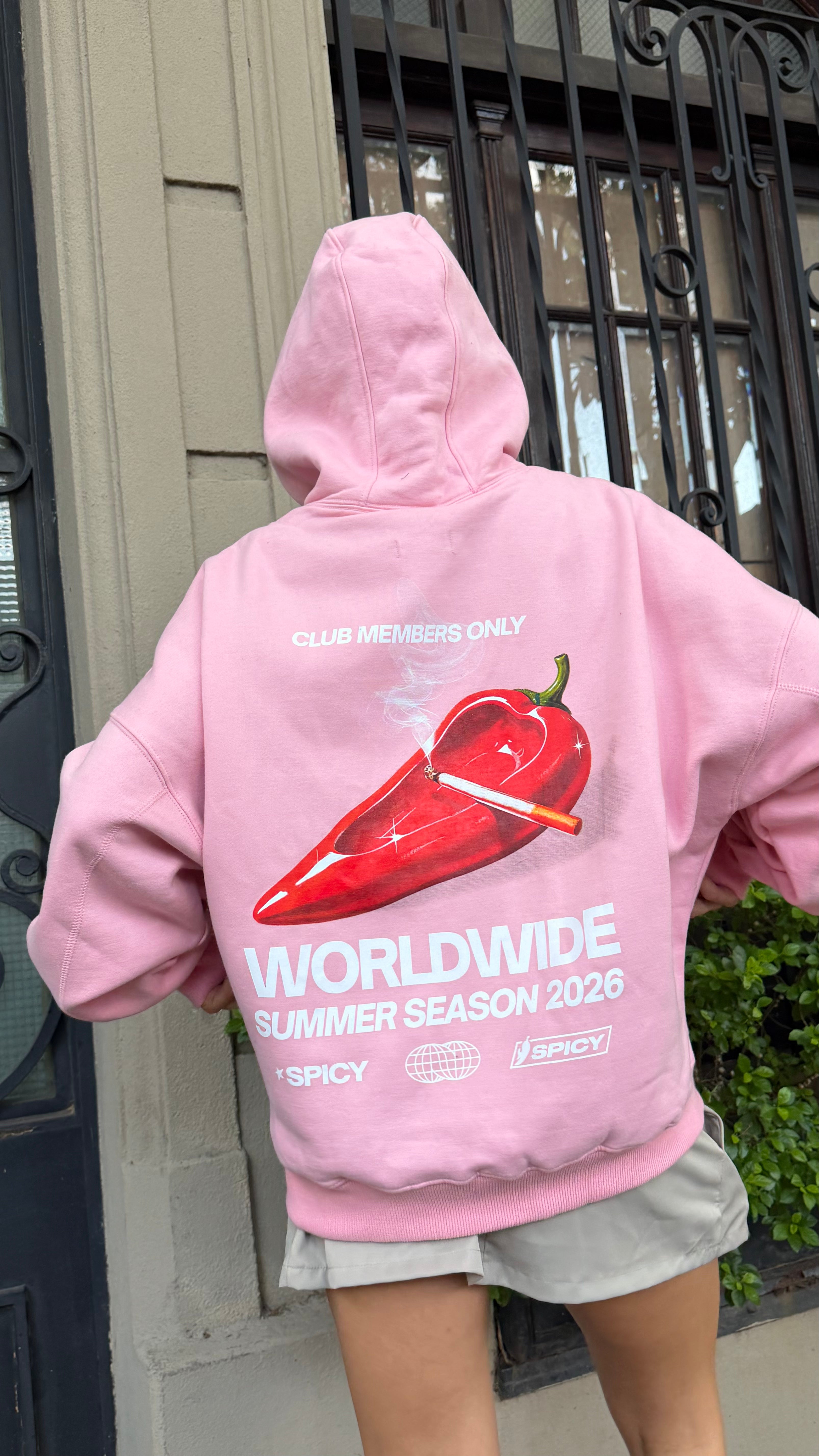 CIGARRETTE HOODIE ROSA