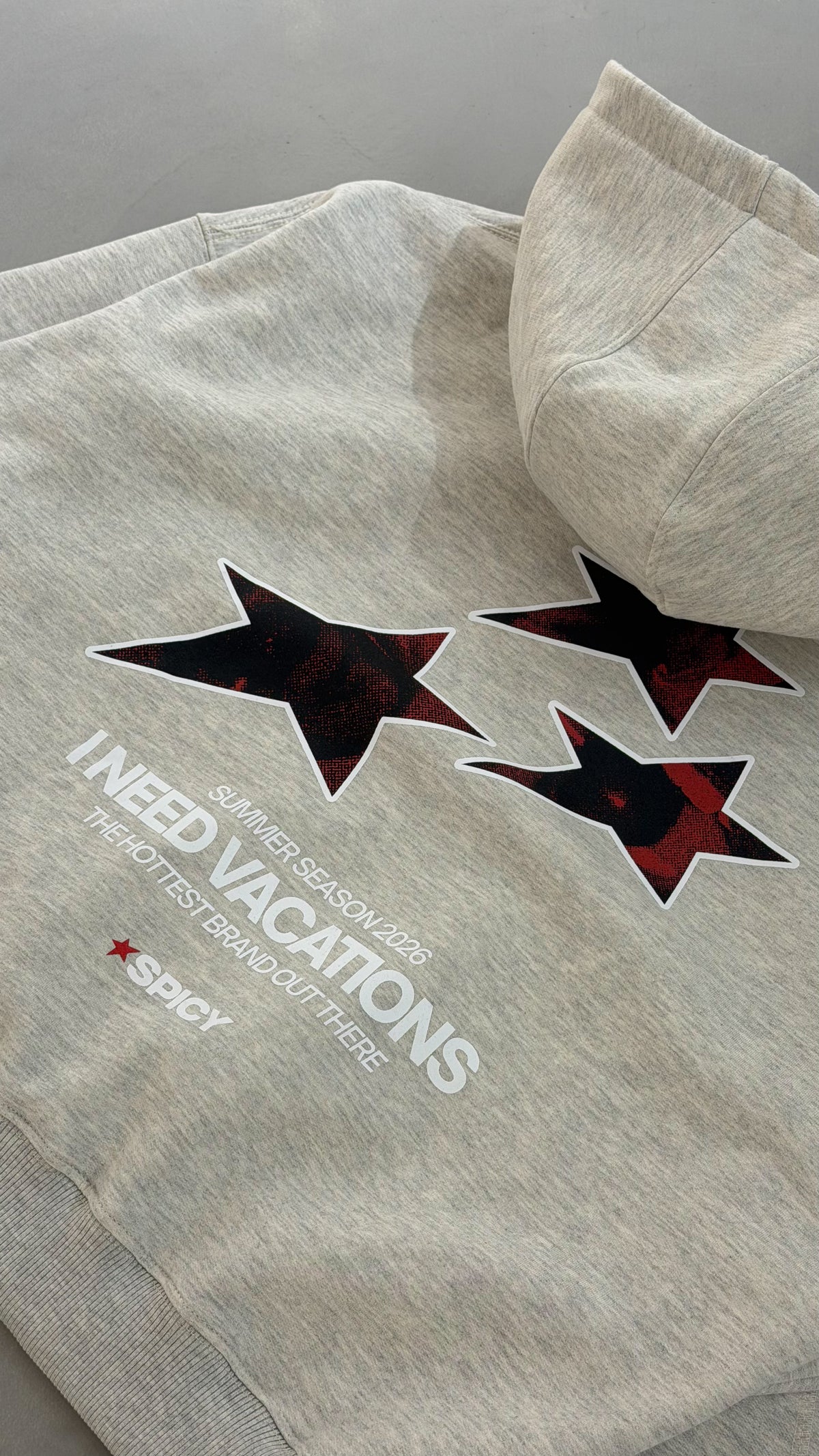HOT STARS HOODIE GRIS