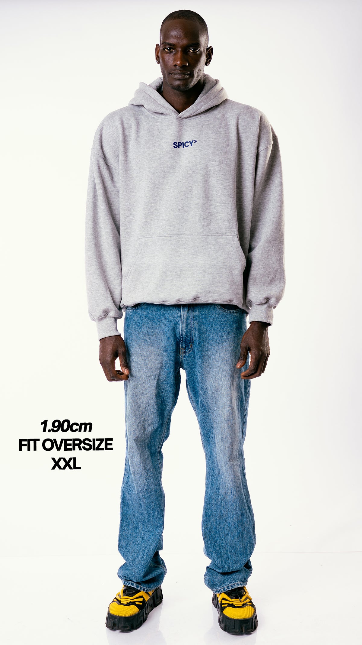 BLUE STAR HOODIE GRIS MELANGE