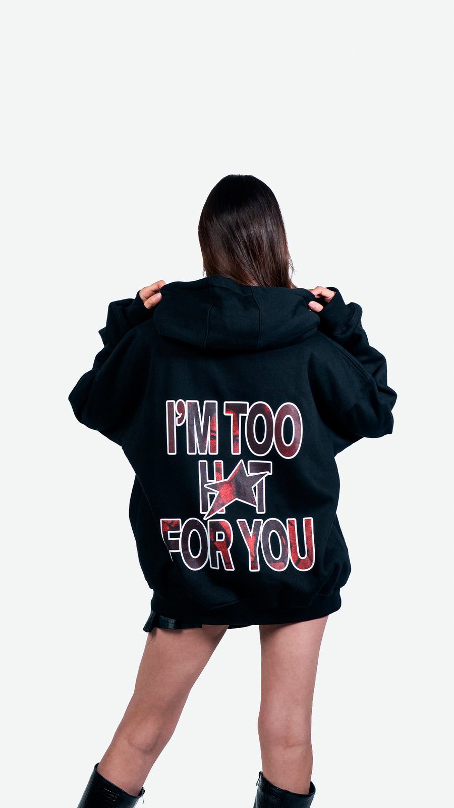 TOO HOT HOODIE NEGRO