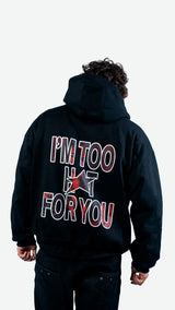TOO HOT HOODIE NEGRO