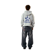 BLUE STAR HOODIE GRIS MELANGE - Spicy