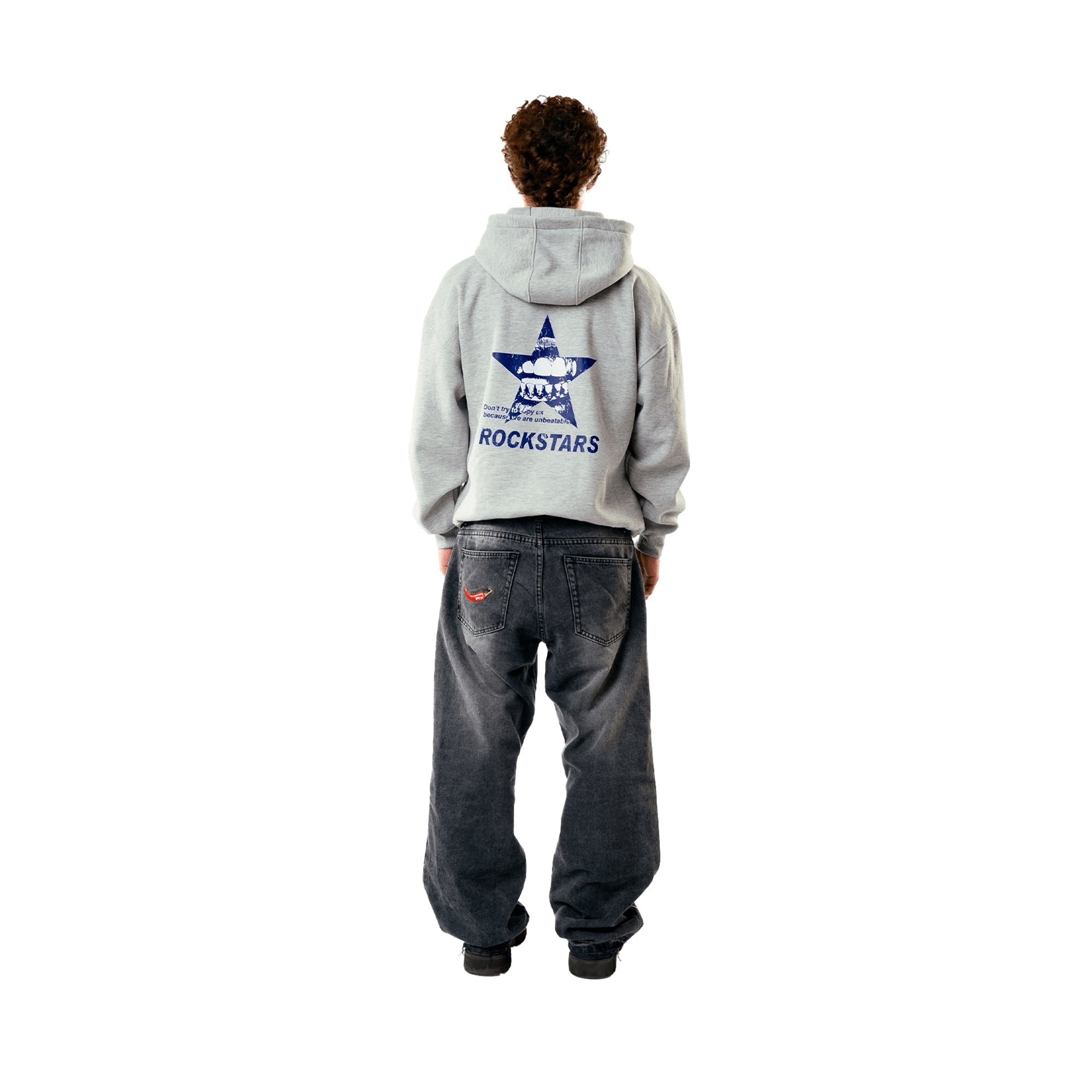 BLUE STAR HOODIE GRIS MELANGE - Spicy