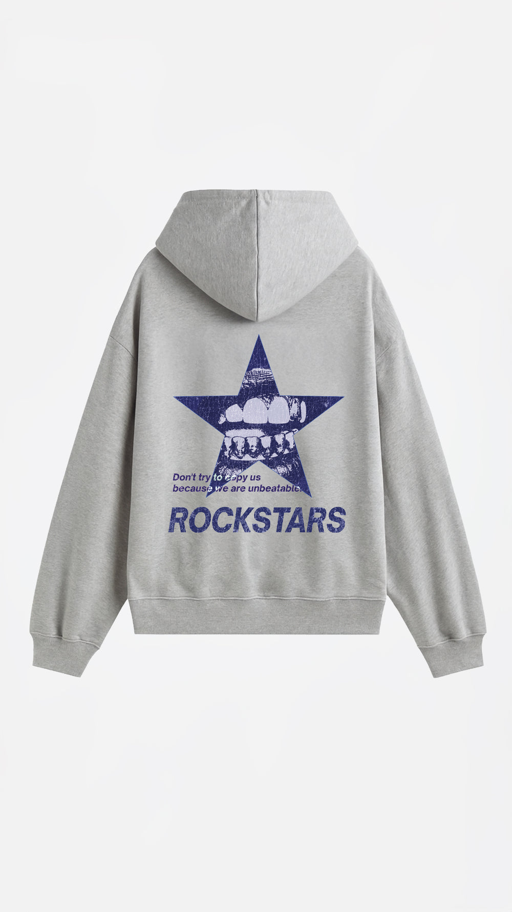 BLUE STAR HOODIE GRIS MELANGE