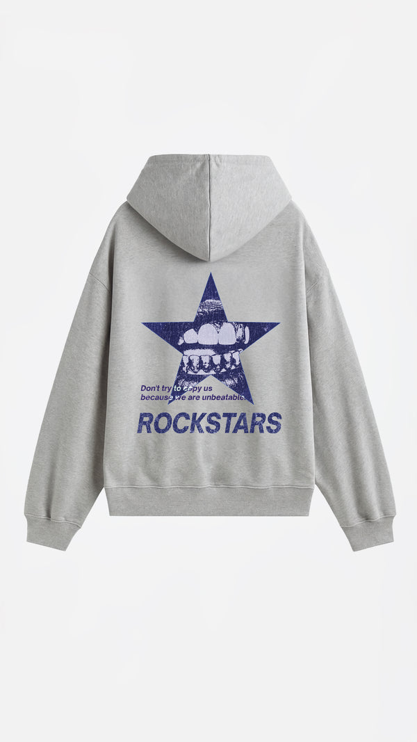 BLUE STAR HOODIE GRIS MELANGE