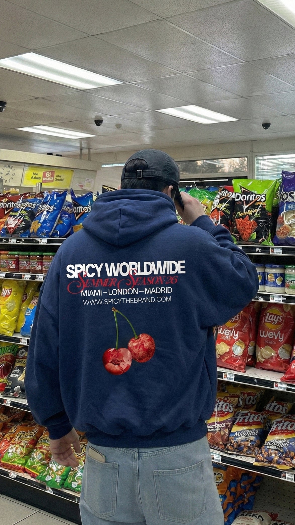 CHERRYVERSE HOODIE AZUL MARINO