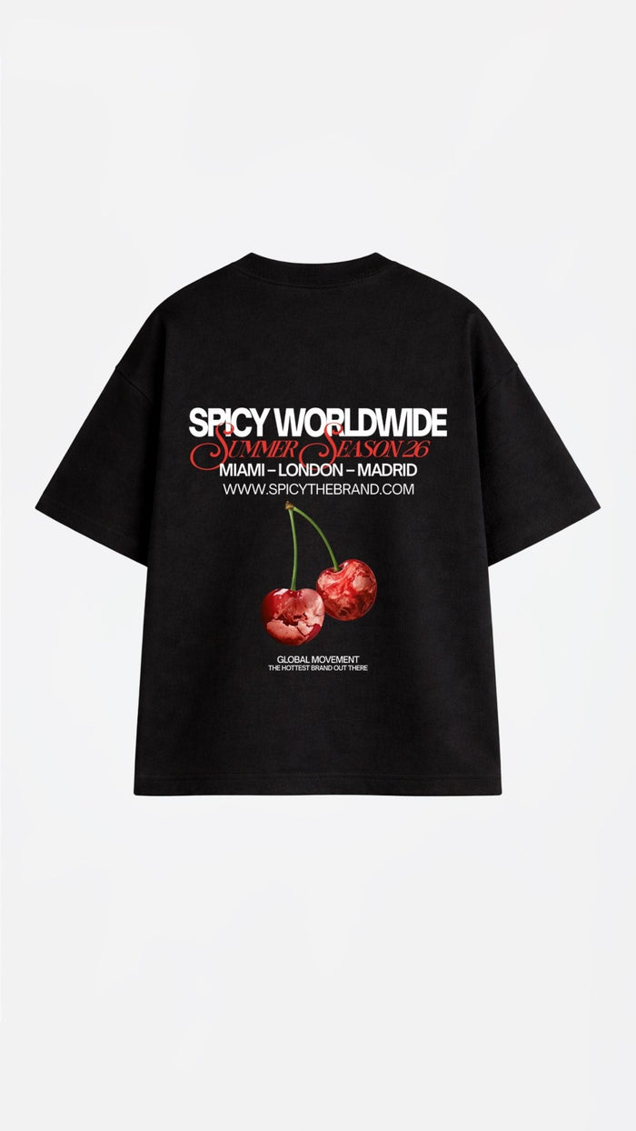 CHERRYVERSE TEE NEGRO - Spicy