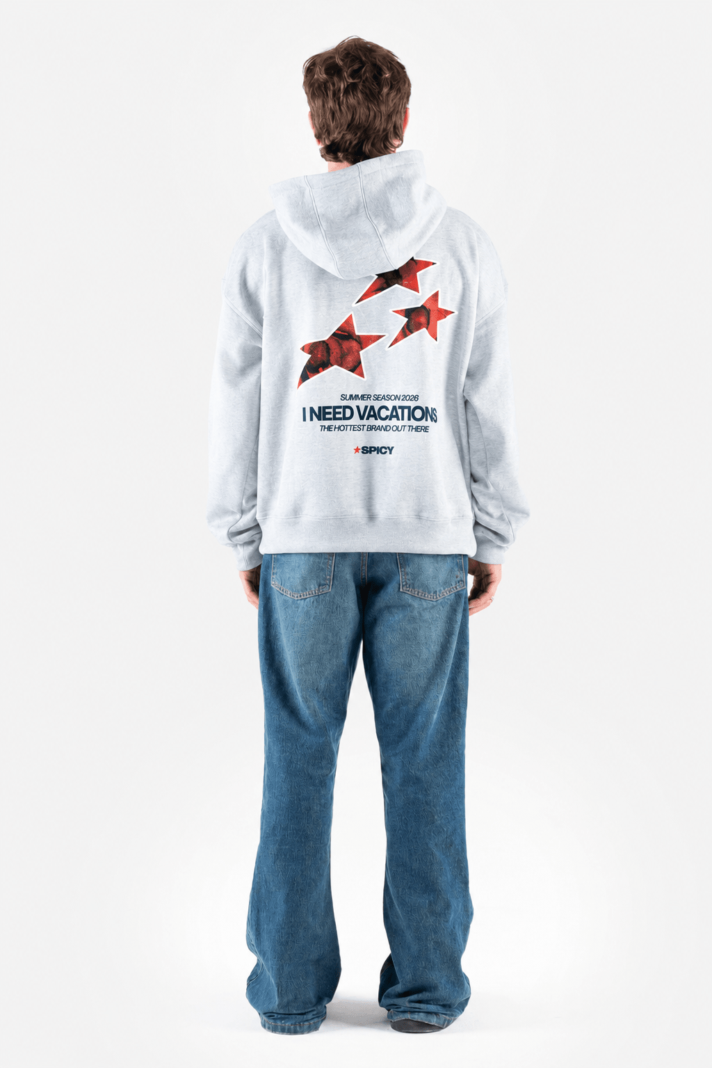 HOT STARS HOODIE GRIS - Spicy