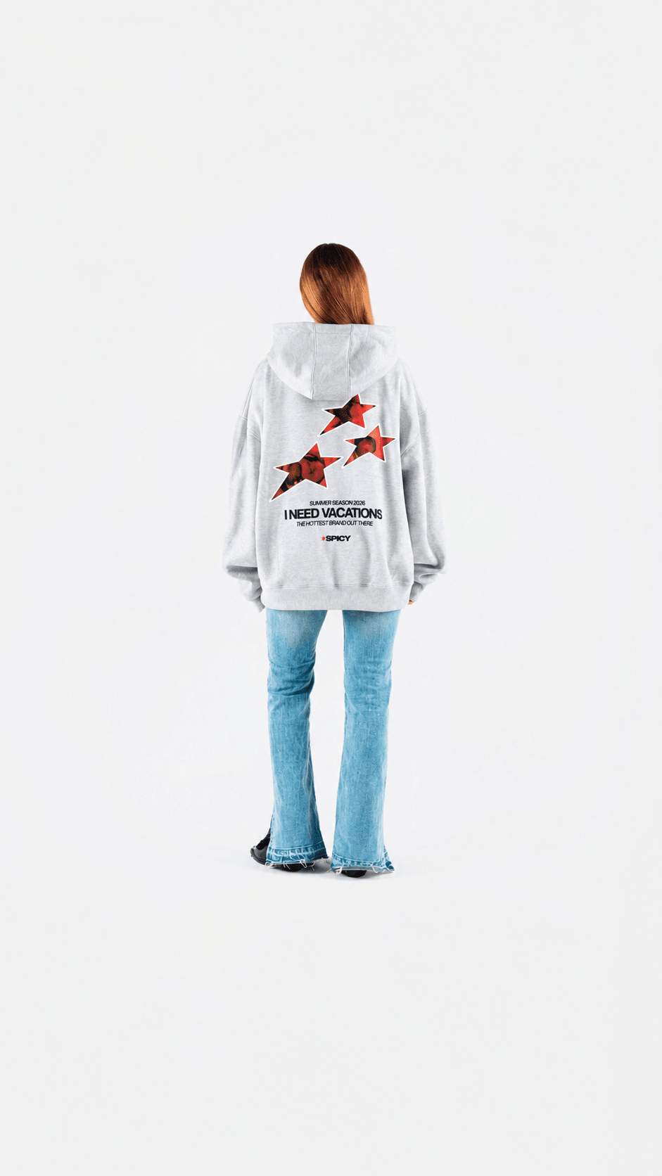 HOT STARS HOODIE GRIS - Spicy