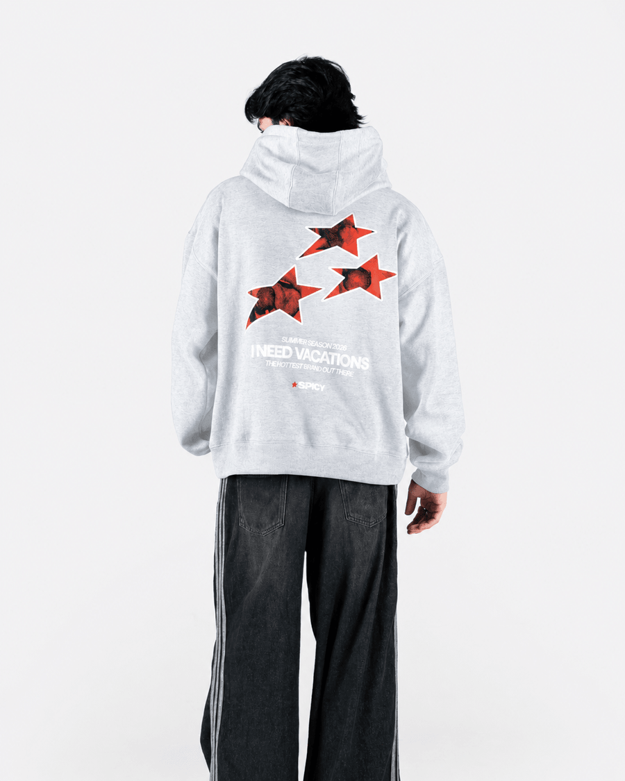 HOT STARS HOODIE GRIS - Spicy