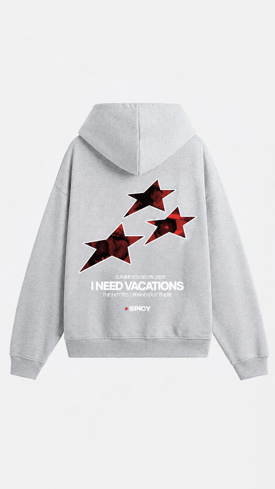 HOT STARS HOODIE GRIS - Spicy