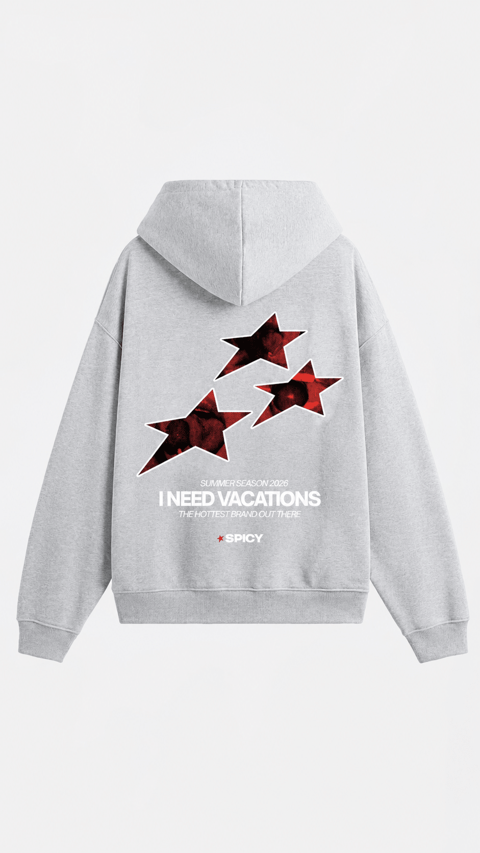HOT STARS HOODIE GRIS - Spicy