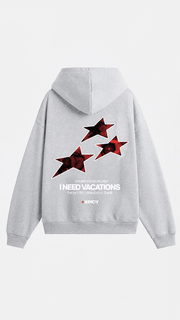 HOT STARS HOODIE GRIS - Spicy