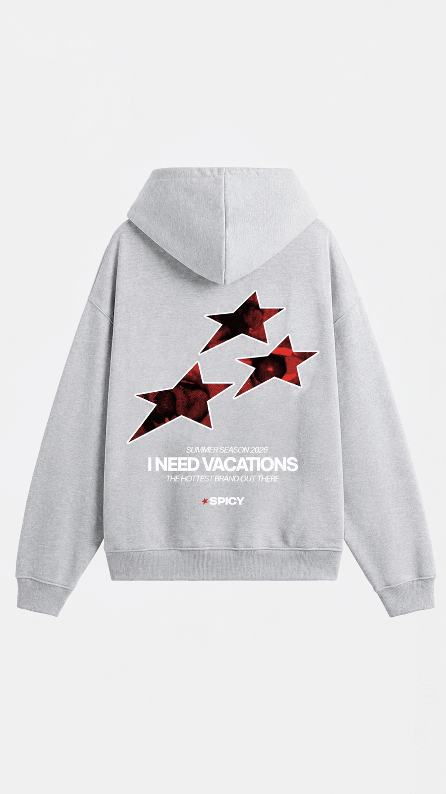 HOT STARS HOODIE GRIS - Spicy
