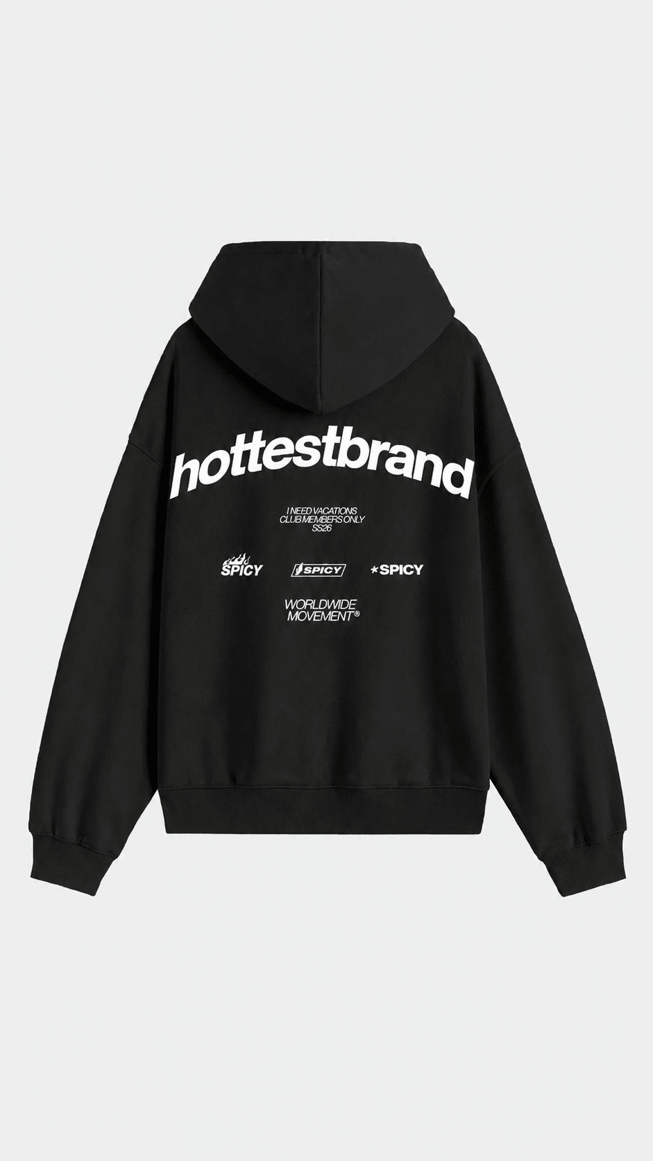 HOTTEST HOODIE NEGRO - Spicy