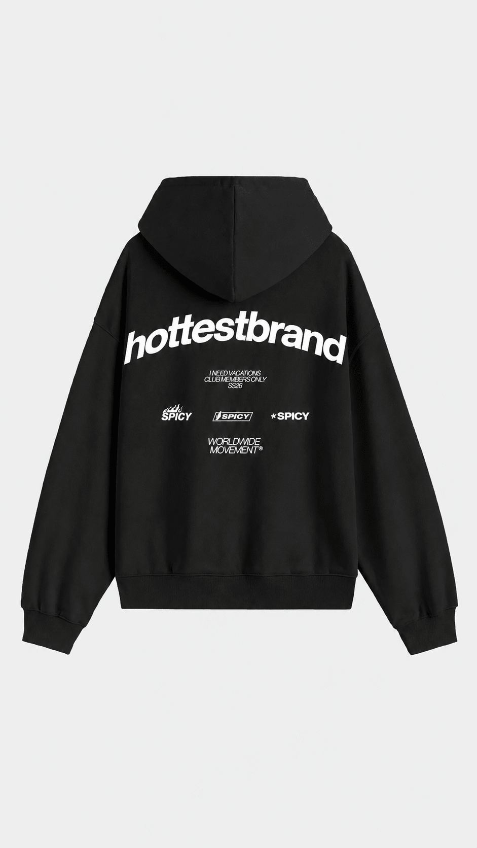 HOTTEST HOODIE NEGRO - Spicy