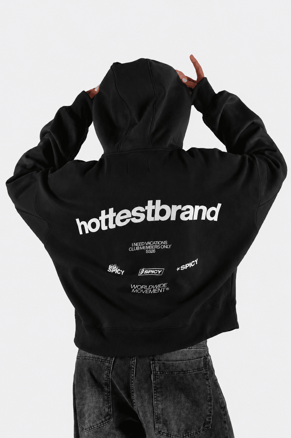 HOTTEST HOODIE NEGRO - Spicy