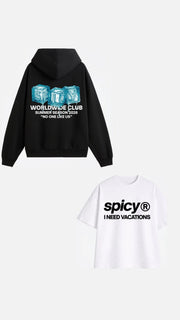 Pack Uniforme Hot Ice: hoodie HOT ICE NEGRO mas polera REGISTERED