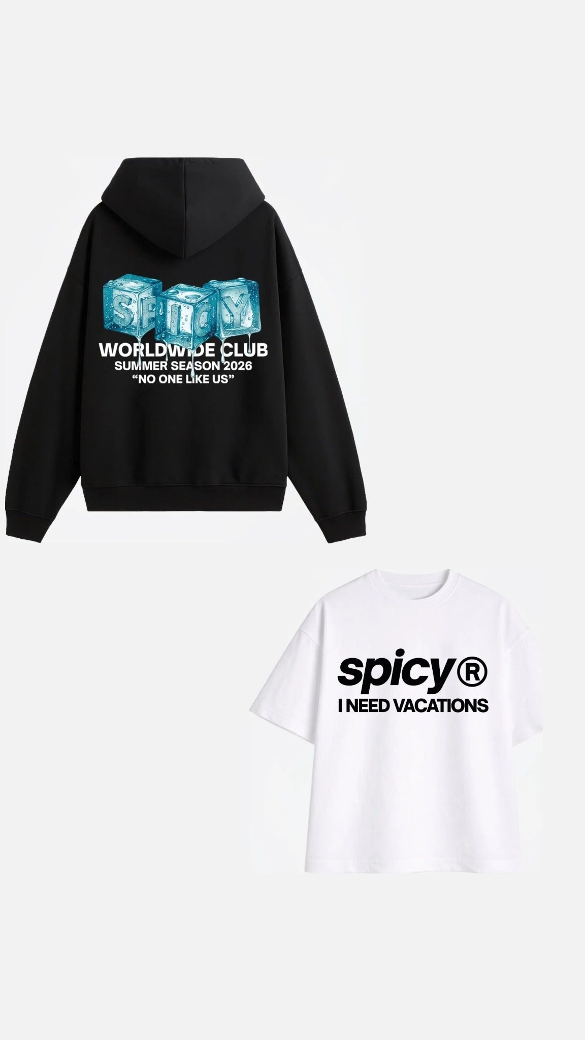 Pack Uniforme Hot Ice: hoodie HOT ICE NEGRO mas polera REGISTERED