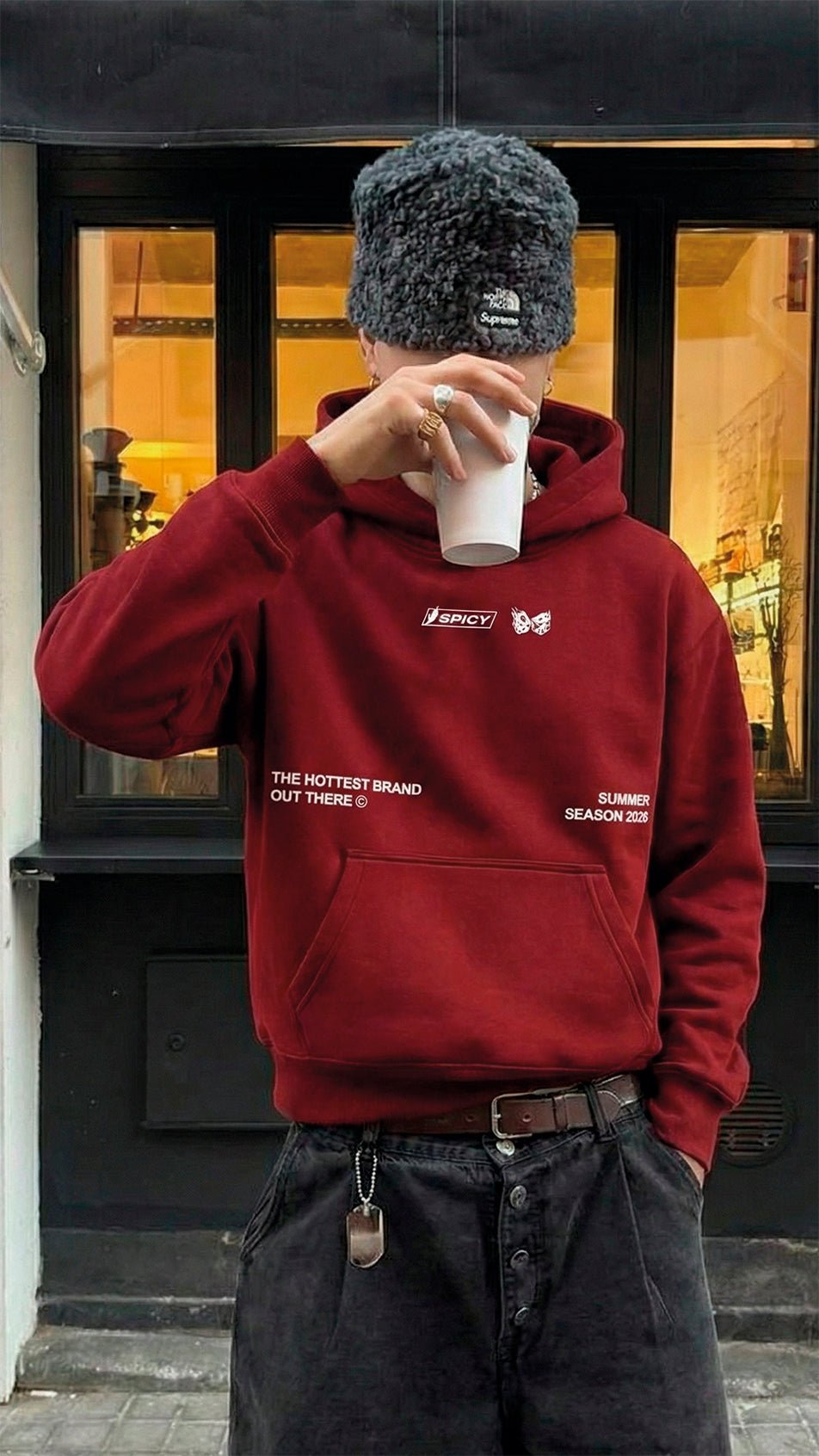 RACING HOODIE BURDEO - Spicy