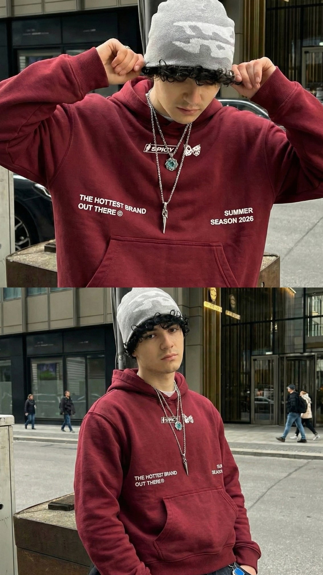RACING HOODIE BURDEO - Spicy