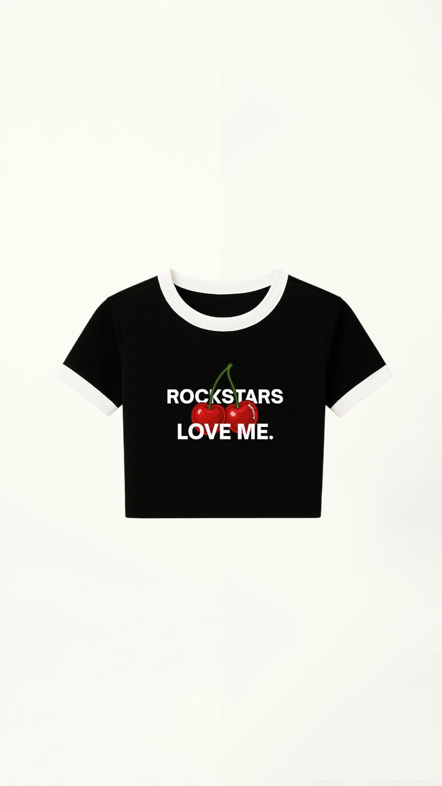 ROCKSTARS BABY TEE NEGRA - Spicy