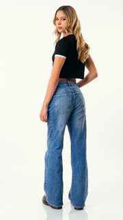 ROCKSTARS BABY TEE NEGRA - Spicy