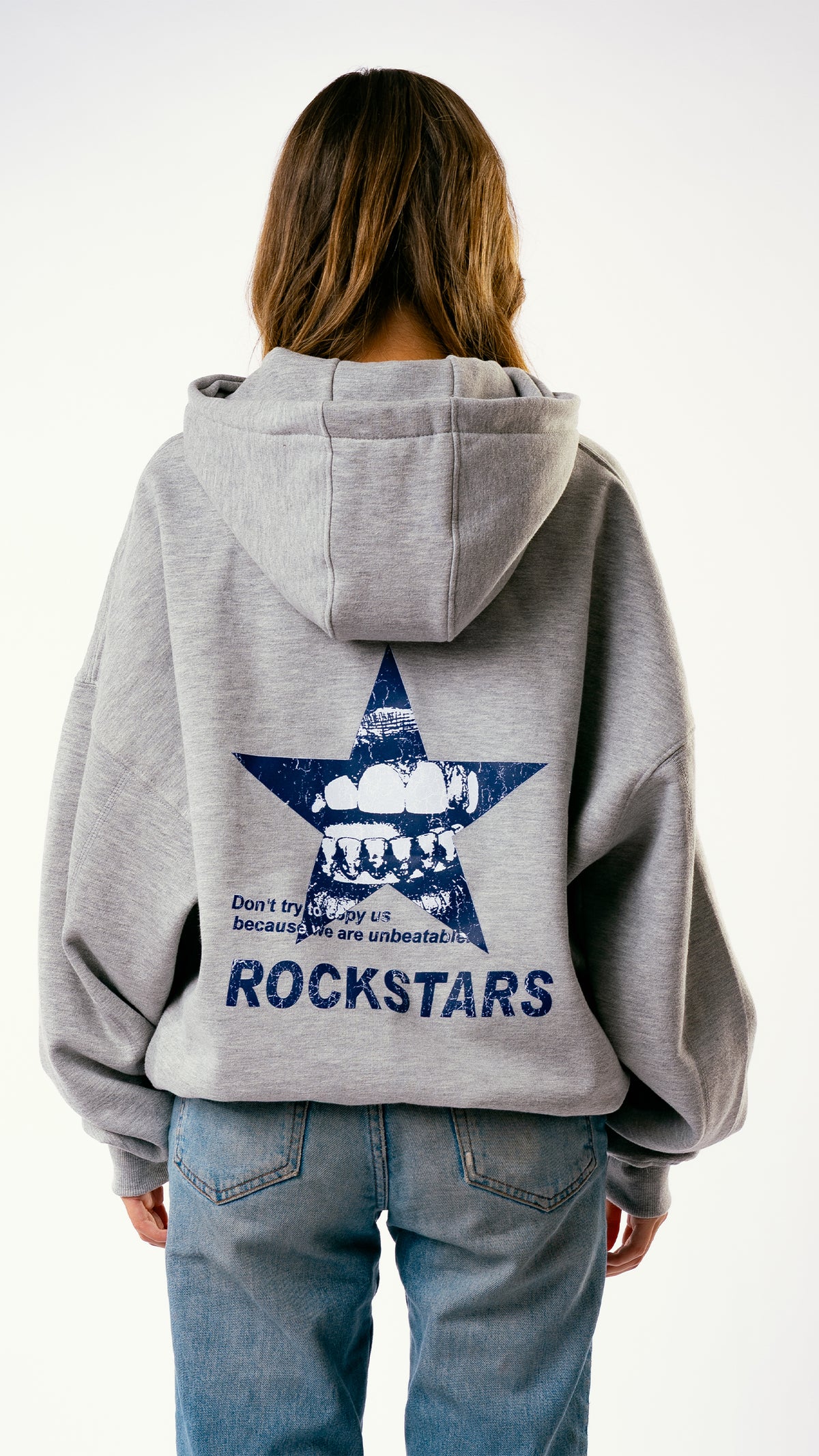 BLUE STAR HOODIE GRIS MELANGE