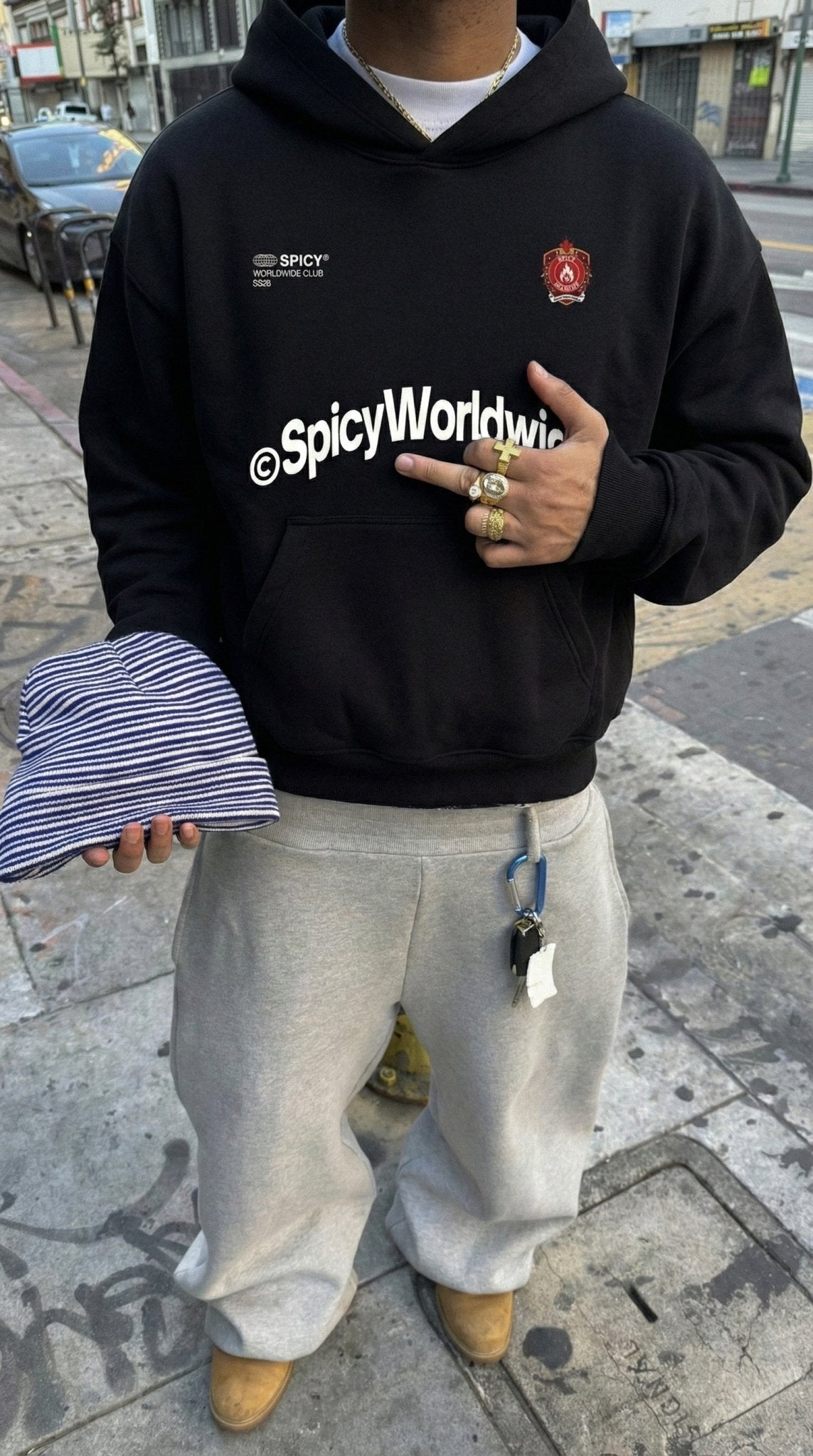 SPICY ACADEMY HOODIE NEGRO - Spicy