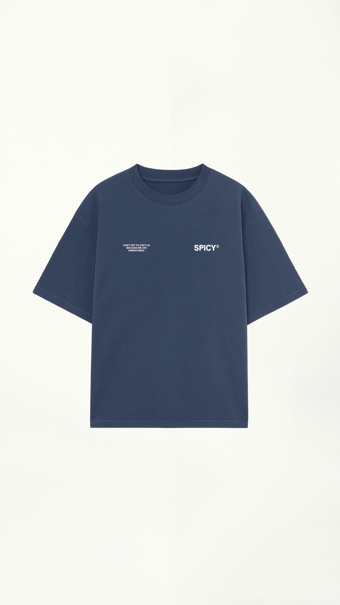 TEXT CAMISETA AZUL - Spicy