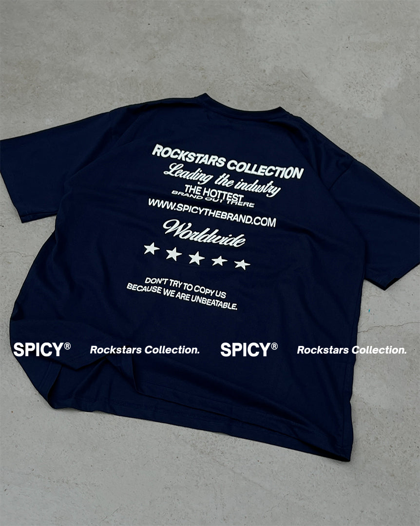 TEXT TEE AZUL